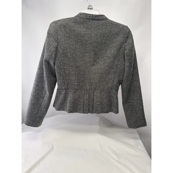 Worthington Petite Med Pleated Cropped herringbone Button jacket. Well tailored. - Picture 11 of 14